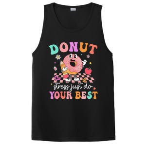 Funny Donut Stress Just Do Your Best Test Day PosiCharge Competitor Tank