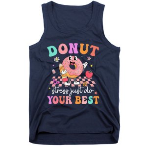 Funny Donut Stress Just Do Your Best Test Day Tank Top