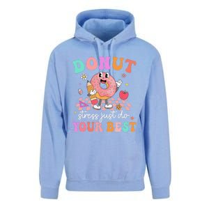 Funny Donut Stress Just Do Your Best Test Day Unisex Surf Hoodie