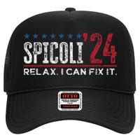 Funny Distressed Spicoli 24 Spicoli 2024 relax I can fix it High Crown Mesh Back Trucker Hat