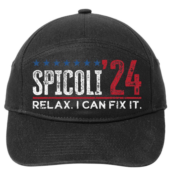 Funny Distressed Spicoli 24 Spicoli 2024 relax I can fix it 7-Panel Snapback Hat