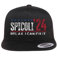 Funny Distressed Spicoli 24 Spicoli 2024 relax I can fix it Flat Bill Trucker Hat