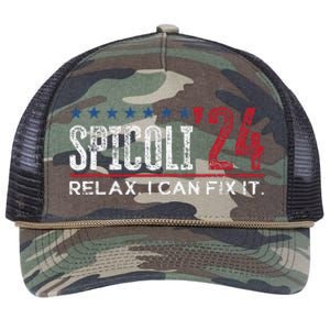 Funny Distressed Spicoli 24 Spicoli 2024 relax I can fix it Retro Rope Trucker Hat Cap