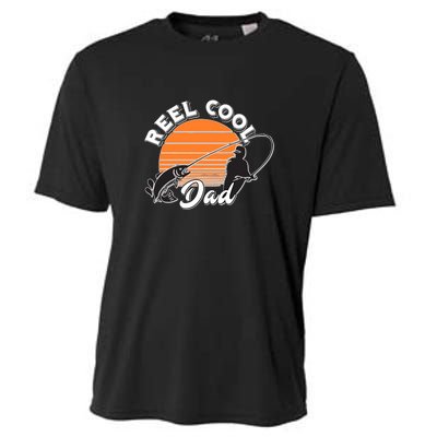 Father's Day Sunset Reel Cool Dad Real Funny Fishing Pun Gift Fishing Dad Cooling Performance Crew T-Shirt