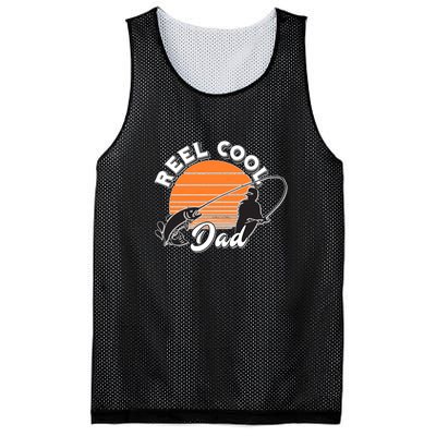 Father's Day Sunset Reel Cool Dad Real Funny Fishing Pun Gift Fishing Dad Mesh Reversible Basketball Jersey Tank