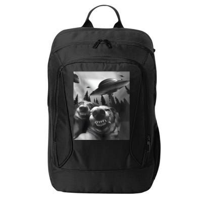 Funny Dogs Selfie With UFOs City Backpack