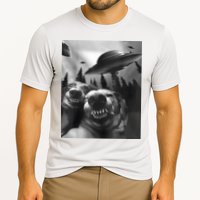 Funny Dogs Selfie With UFOs Cooling Performance Crew T-Shirt