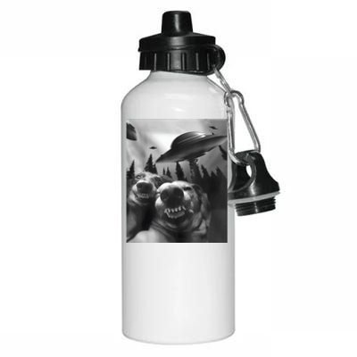 Funny Dogs Selfie With UFOs Aluminum Water Bottle