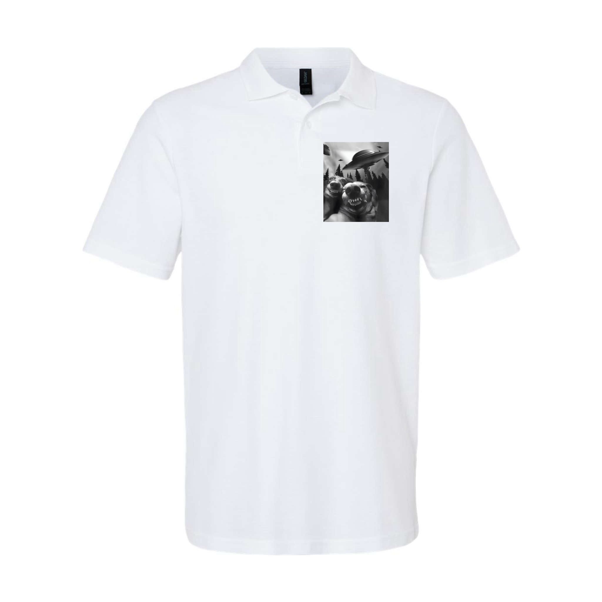 Funny Dogs Selfie With UFOs Polo