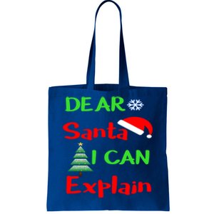 Funny Dear Santa I Can Explain Christmas Xmas Sweater Jumper Gift Tote Bag