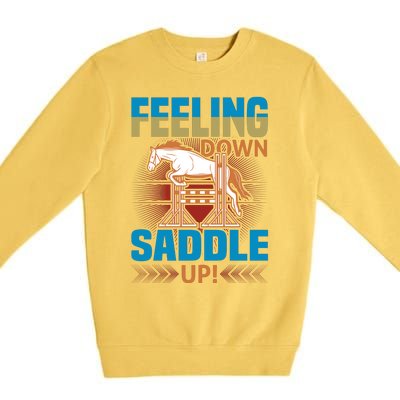 Feeling Down Saddle Up Premium Crewneck Sweatshirt