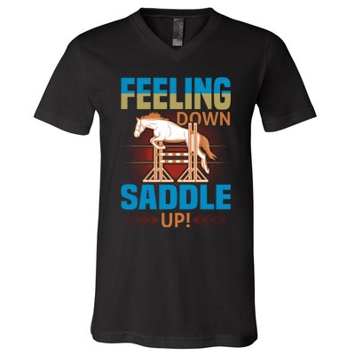 Feeling Down Saddle Up V-Neck T-Shirt