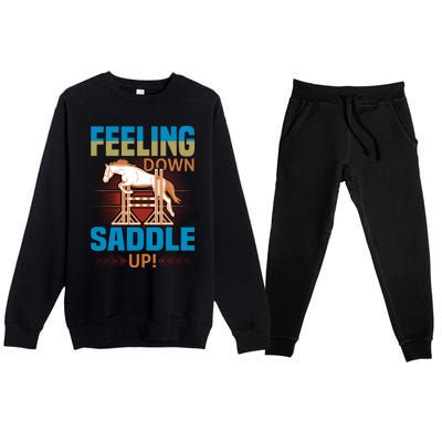 Feeling Down Saddle Up Premium Crewneck Sweatsuit Set