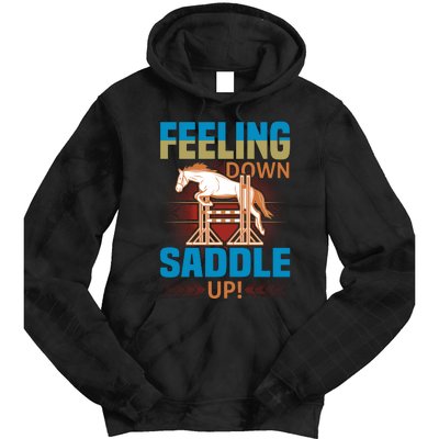 Feeling Down Saddle Up Tie Dye Hoodie