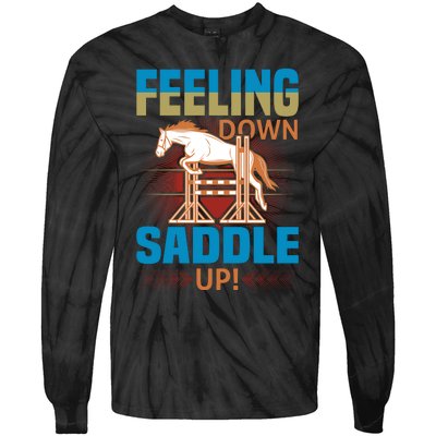 Feeling Down Saddle Up Tie-Dye Long Sleeve Shirt