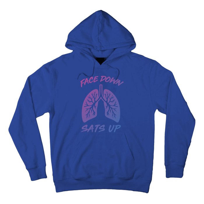 Face Down Sats Up Lungs Vintage Respiratory Therapist Rt Gift Hoodie