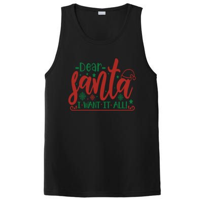 Funny Dear Santa I Want It Sarcastic Christmas Sweater Xmas Gift PosiCharge Competitor Tank