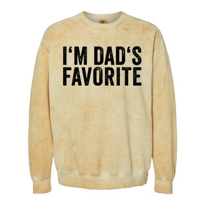 Favorite Daughter Son Child Boy Girl Im Dads Favorite Colorblast Crewneck Sweatshirt