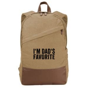 Favorite Daughter Son Child Boy Girl Im Dads Favorite Cotton Canvas Backpack