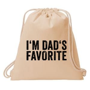 Favorite Daughter Son Child Boy Girl Im Dads Favorite Drawstring Bag