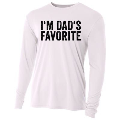 Favorite Daughter Son Child Boy Girl Im Dads Favorite Cooling Performance Long Sleeve Crew