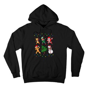 Festive Dabbing Santa Elf and Deer for Christmas Hoodie