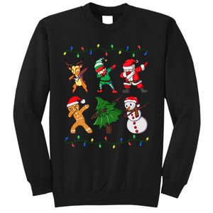 Festive Dabbing Santa Elf and Deer for Christmas Sweatshirt