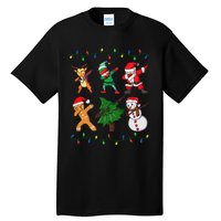 Festive Dabbing Santa Elf and Deer for Christmas Tall T-Shirt