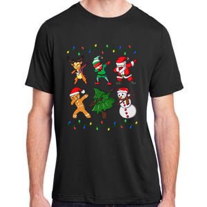 Festive Dabbing Santa Elf and Deer for Christmas Adult ChromaSoft Performance T-Shirt