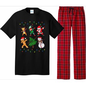 Festive Dabbing Santa Elf and Deer for Christmas Pajama Set