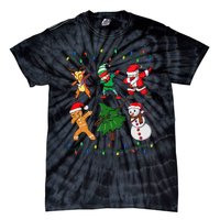 Festive Dabbing Santa Elf and Deer for Christmas Tie-Dye T-Shirt