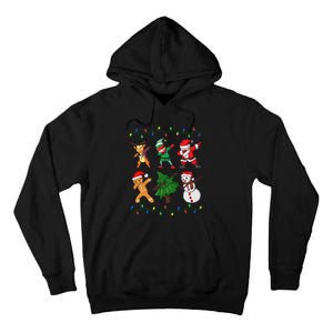 Festive Dabbing Santa Elf and Deer for Christmas Tall Hoodie