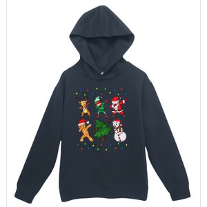 Festive Dabbing Santa Elf and Deer for Christmas Urban Pullover Hoodie