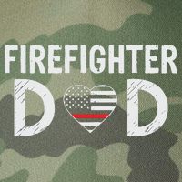 Firefighter Dad Support The Thin Red Line USA Flag Legacy Tie Dye Trucker Hat