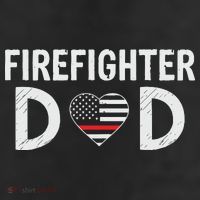 Firefighter Dad Support The Thin Red Line USA Flag Cool Comfort Performance Bucket Hat