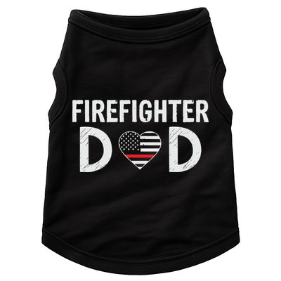 Firefighter Dad Support The Thin Red Line USA Flag Doggie Tank