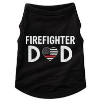 Firefighter Dad Support The Thin Red Line USA Flag Doggie Tank
