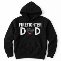 Firefighter Dad Support The Thin Red Line USA Flag Hoodie
