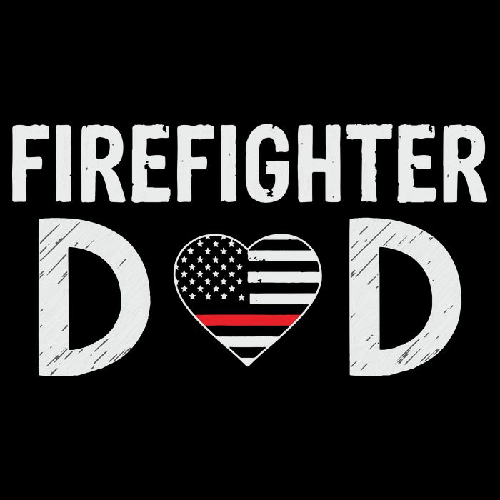 Firefighter Dad Support The Thin Red Line USA Flag Hoodie