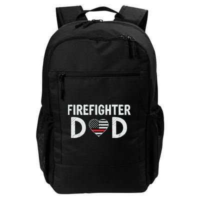 Firefighter Dad Support The Thin Red Line USA Flag Daily Commute Backpack