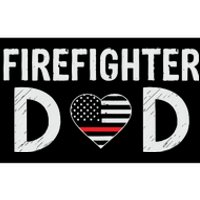 Firefighter Dad Support The Thin Red Line USA Flag Bumper Sticker