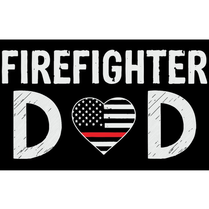 Firefighter Dad Support The Thin Red Line USA Flag Bumper Sticker