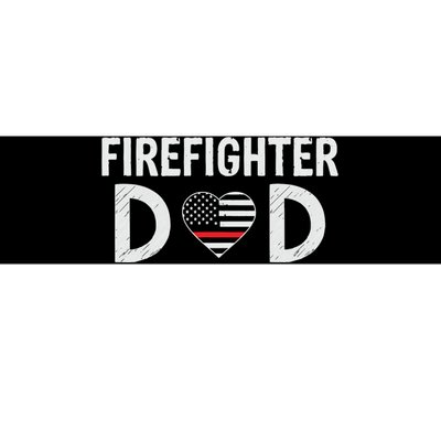 Firefighter Dad Support The Thin Red Line USA Flag Bumper Sticker