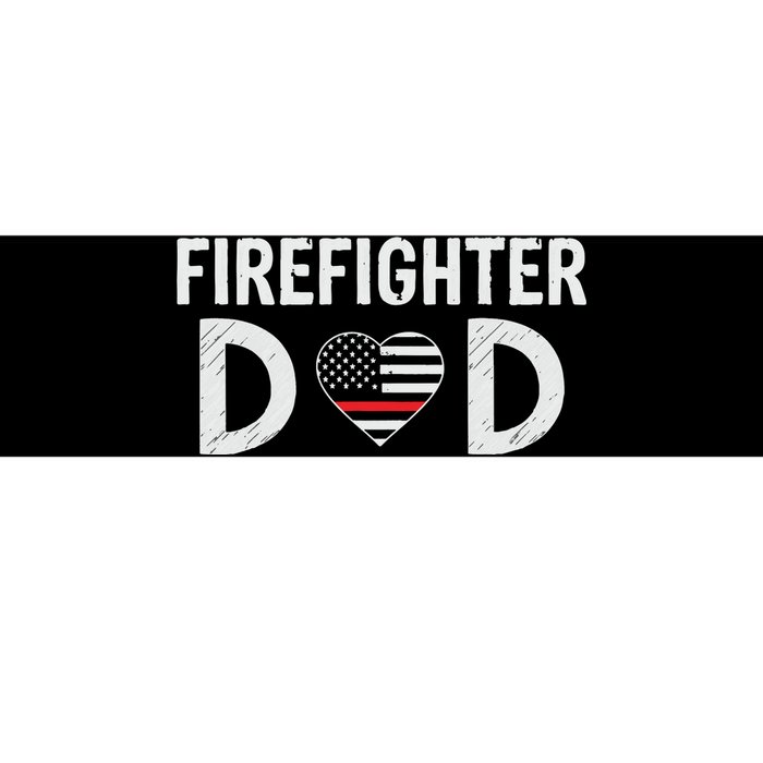 Firefighter Dad Support The Thin Red Line USA Flag Bumper Sticker