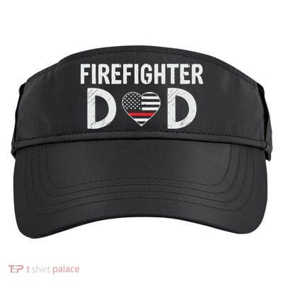 Firefighter Dad Support The Thin Red Line USA Flag Adult Drive Performance Visor