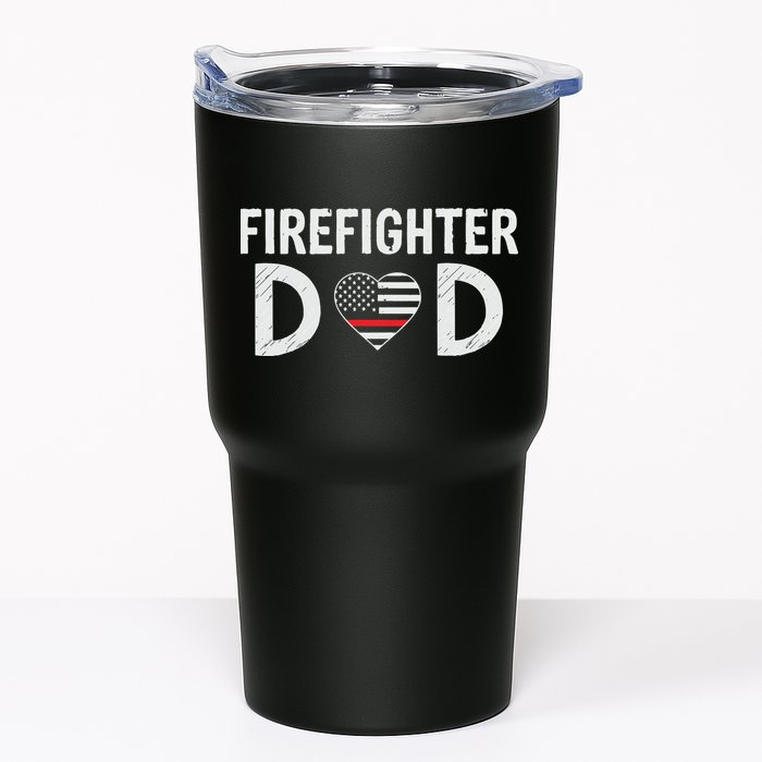 Firefighter Dad Support The Thin Red Line USA Flag Tumbler