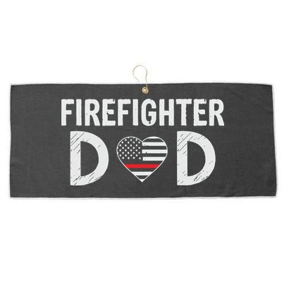Firefighter Dad Support The Thin Red Line USA Flag Large Microfiber Waffle Golf Towel