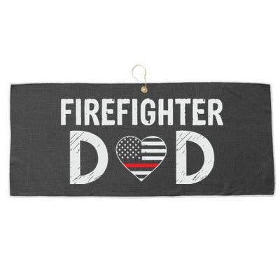 Firefighter Dad Support The Thin Red Line USA Flag Large Microfiber Waffle Golf Towel