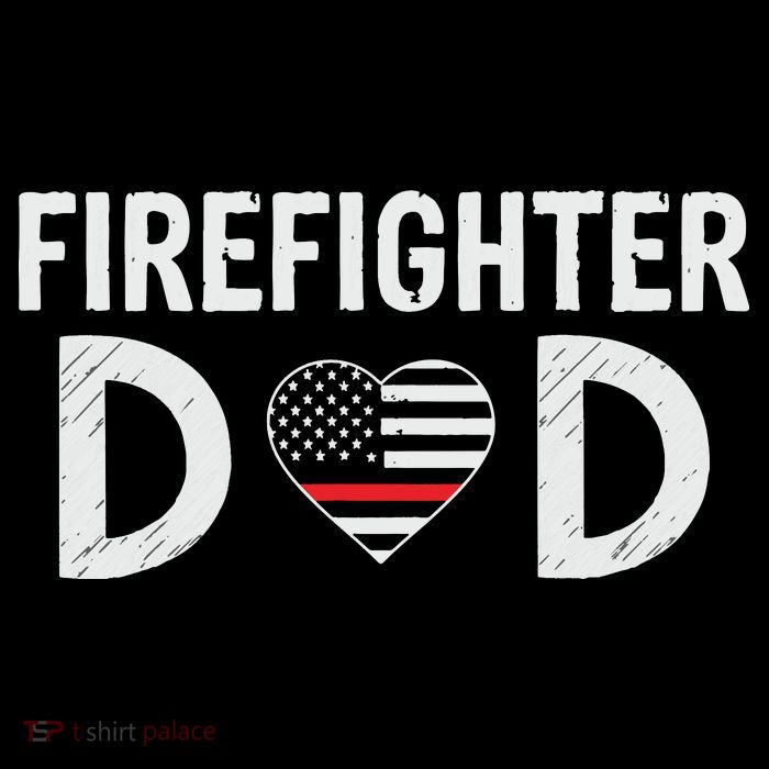 Firefighter Dad Support The Thin Red Line USA Flag Poster