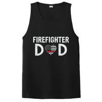 Firefighter Dad Support The Thin Red Line USA Flag PosiCharge Competitor Tank